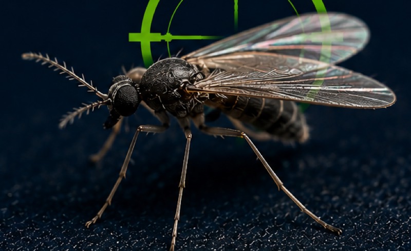 Insecte volant en gros plan